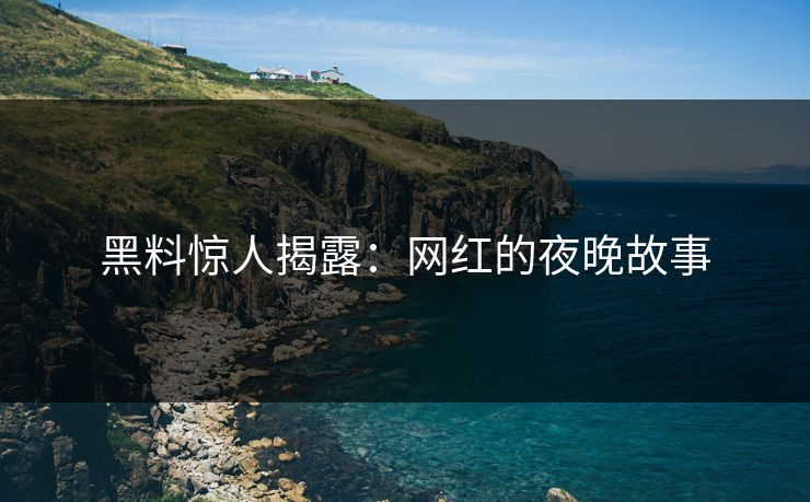 黑料惊人揭露：网红的夜晚故事